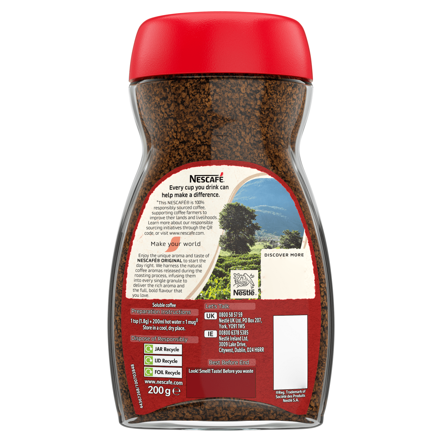 Nescafe Original 200g - UK Food & Drink - 5011546415482