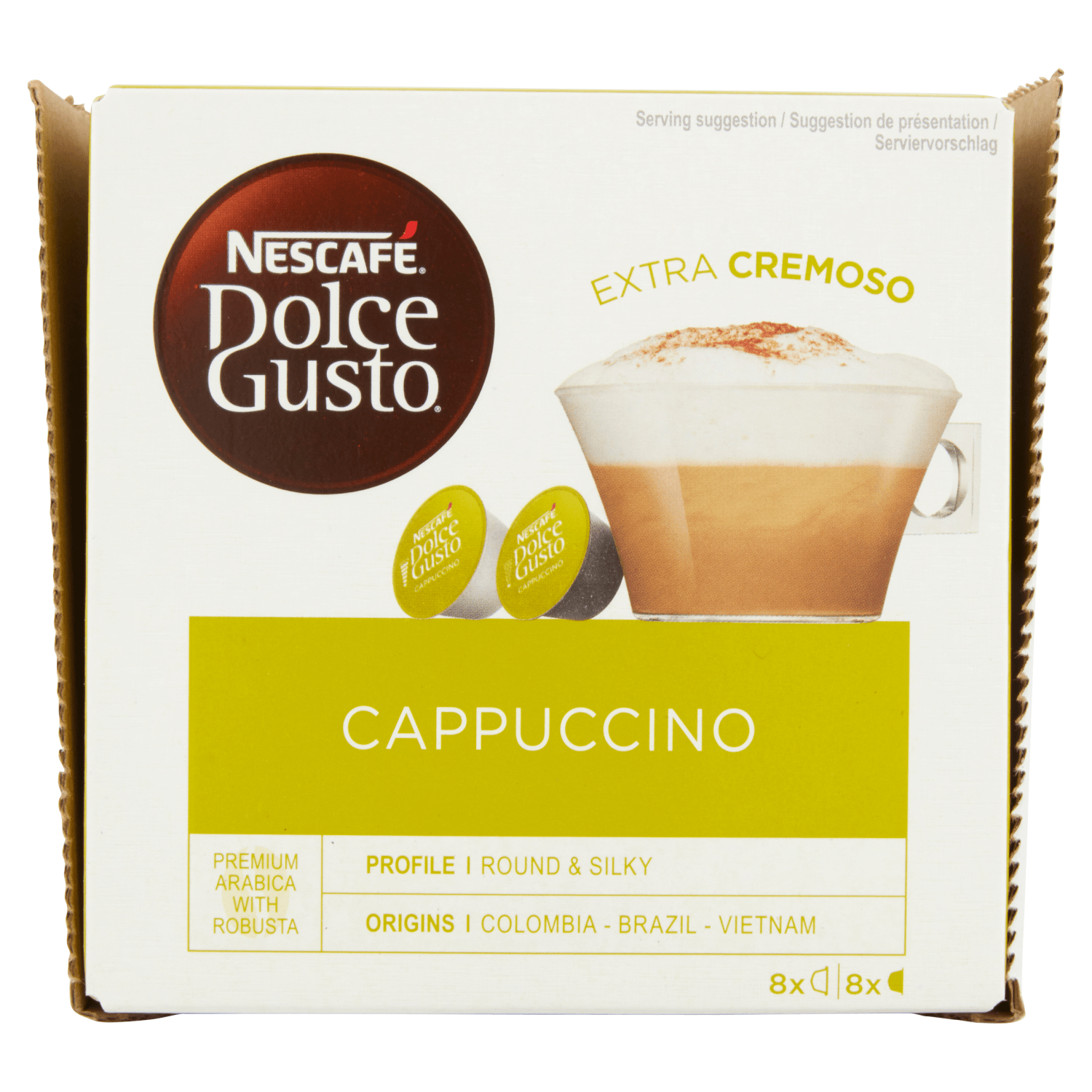 Nescaf≈Ω Dolce Gusto 16 Cappuccino Capsules 186.4g - UK Food & Drink - 7613036271905