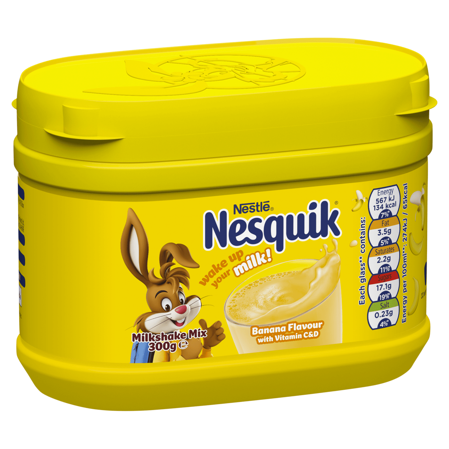 Nesquik Banana Flavour Milkshake Mix 300g - UK Food & Drink - 7613031513093