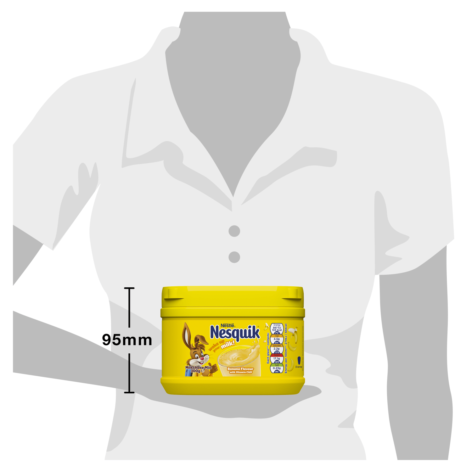 Nesquik Banana Flavour Milkshake Mix 300g - UK Food & Drink - 7613031513093