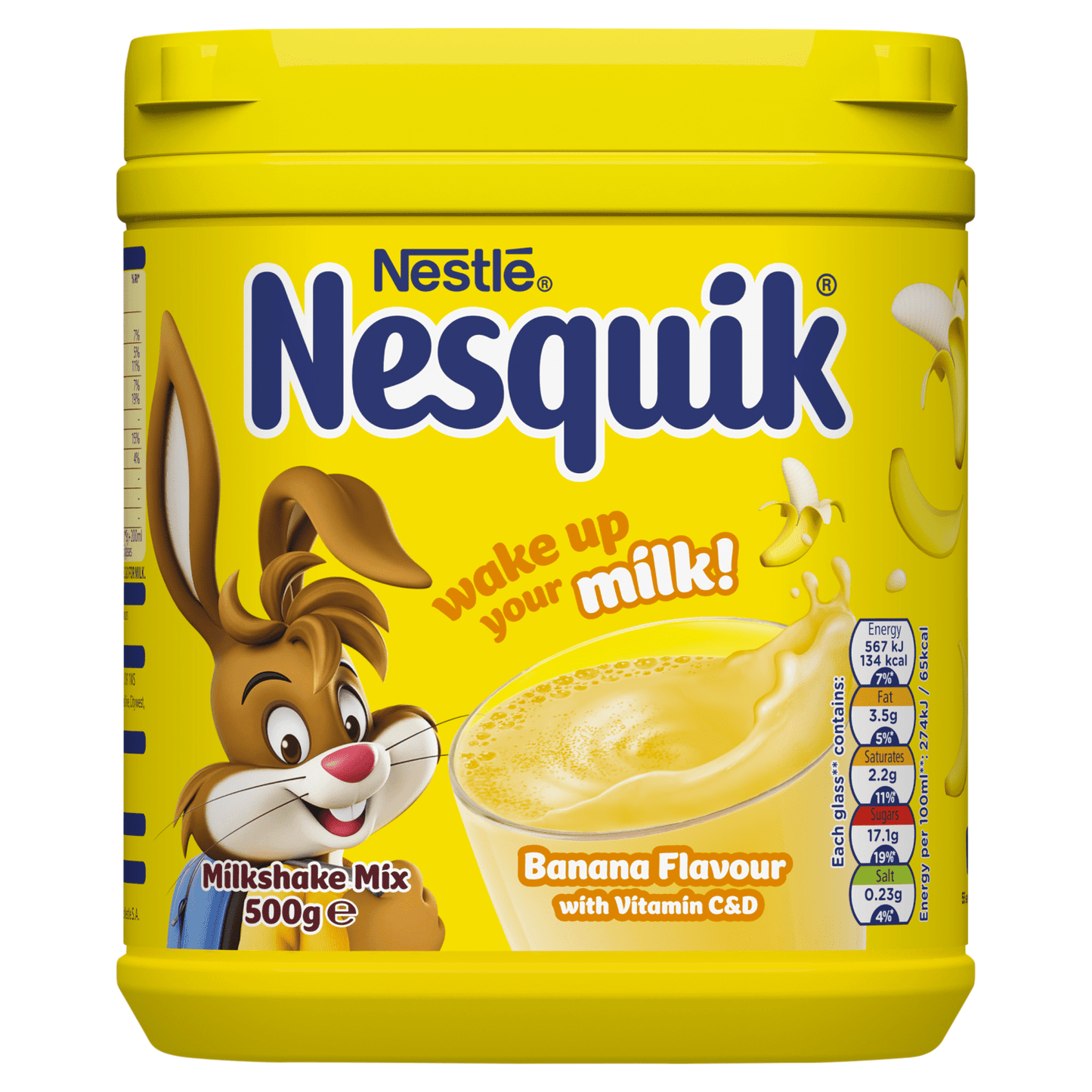 Nesquik® Banana Milkshake Powder 500g Tub - UK Food & Drink - 8445290293312