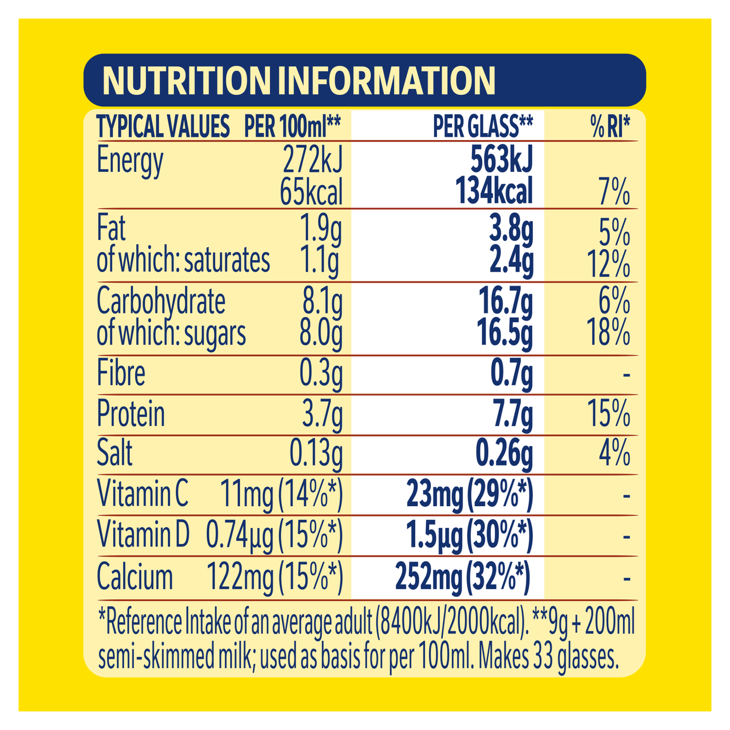 Nesquik Chocolate Flavoured Milkshake Mix 300g - UK Food & Drink - 7613031513062