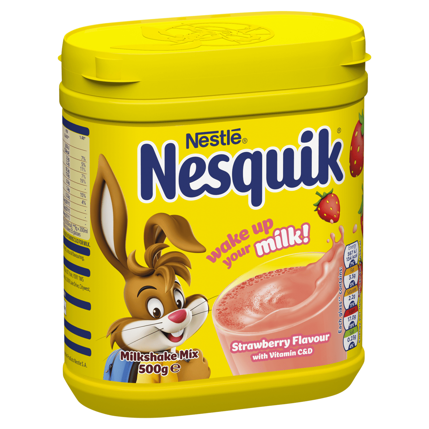 Nesquik Strawberry Flavour Milkshake Mix 500g - UK Food & Drink - 7613031513611
