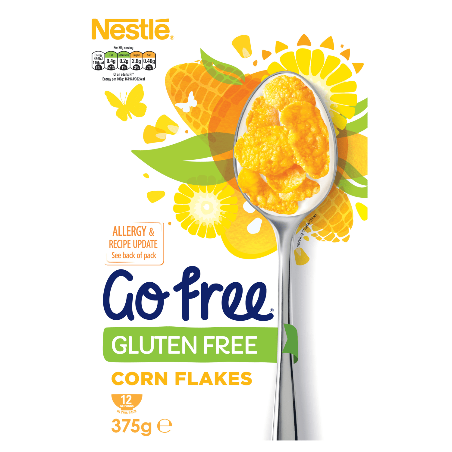Nestl√© Go Free Gluten Free Corn Flakes 375g - UK Food & Drink - 5900020042538