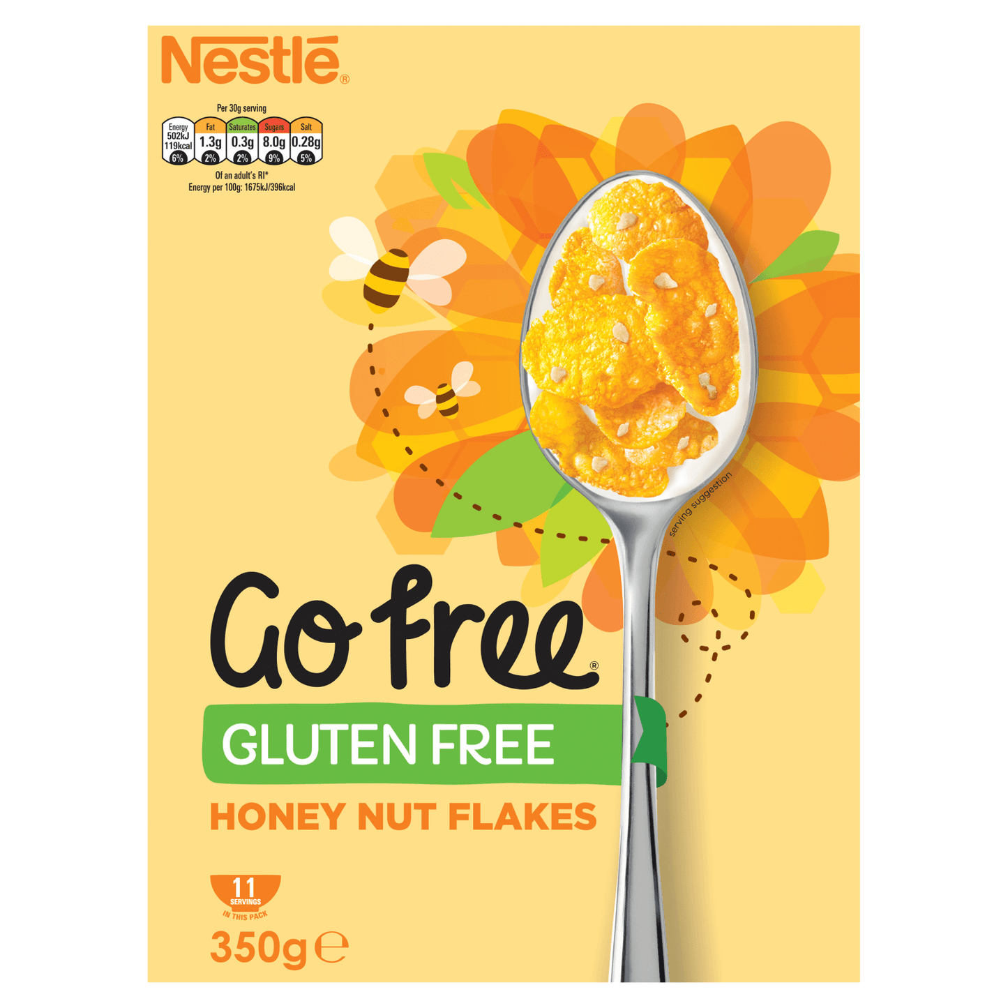 Nestl√© Go Free Gluten Free Honey Nut Flakes 350g - UK Food & Drink - 5900020042552