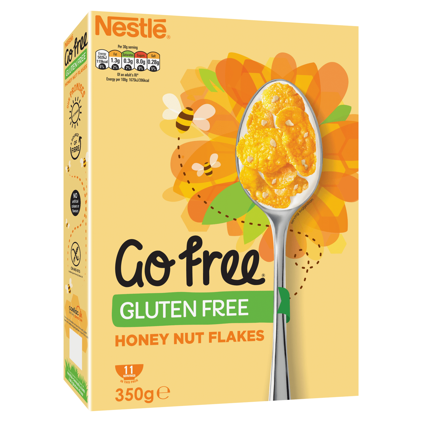 Nestl√© Go Free Gluten Free Honey Nut Flakes 350g - UK Food & Drink - 5900020042552