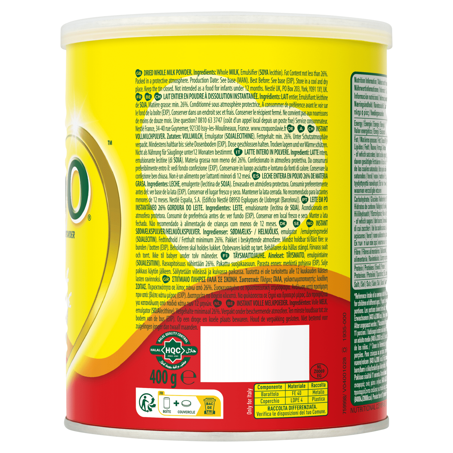 Nido Instant Full Cream Milk Powder 400g - UK Food & Drink - 8715000998630