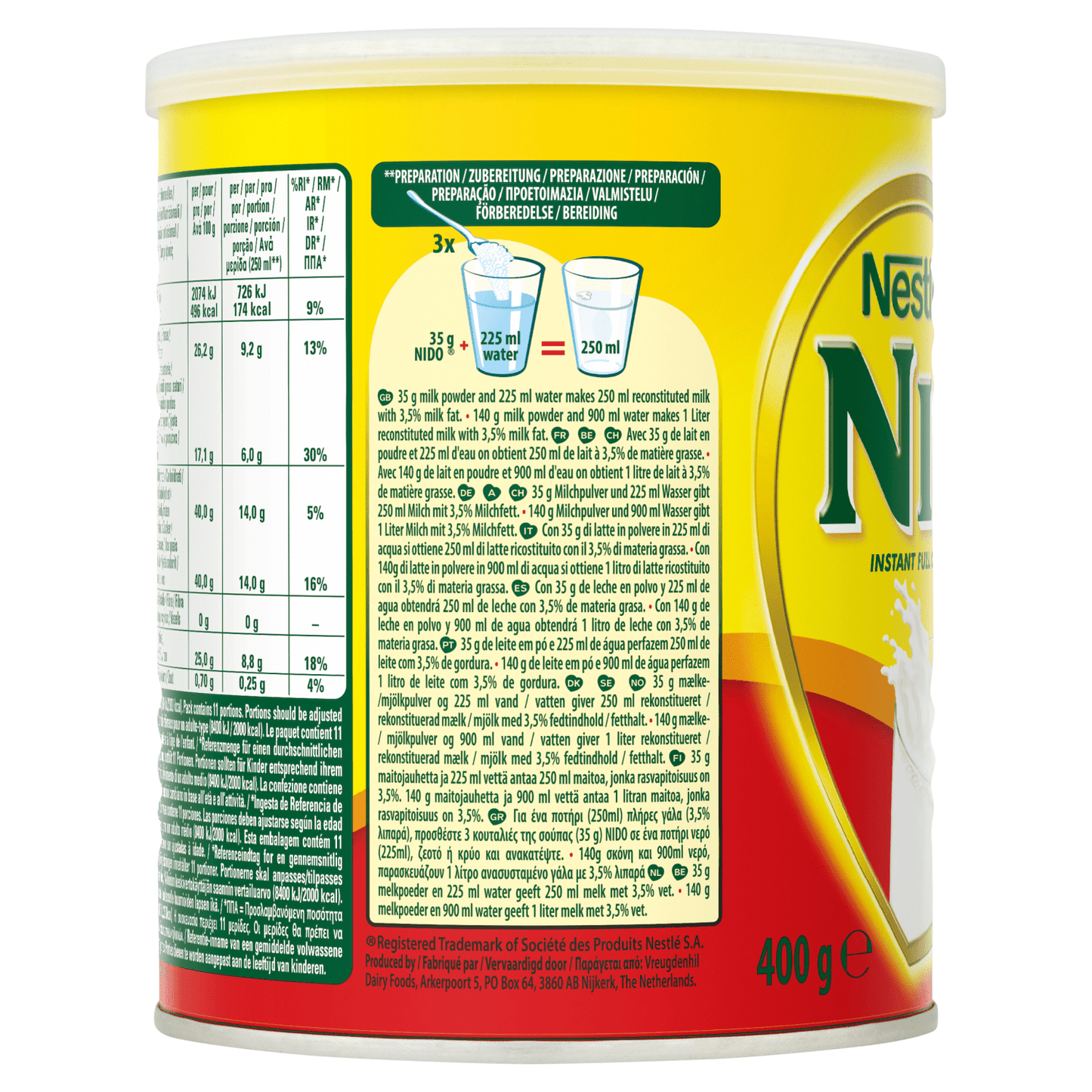 Nido Instant Full Cream Milk Powder 400g - UK Food & Drink - 8715000998630