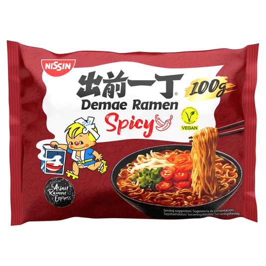 Nissin Spicy Demae Ramen 100g - UK Food & Drink - 8712429361106