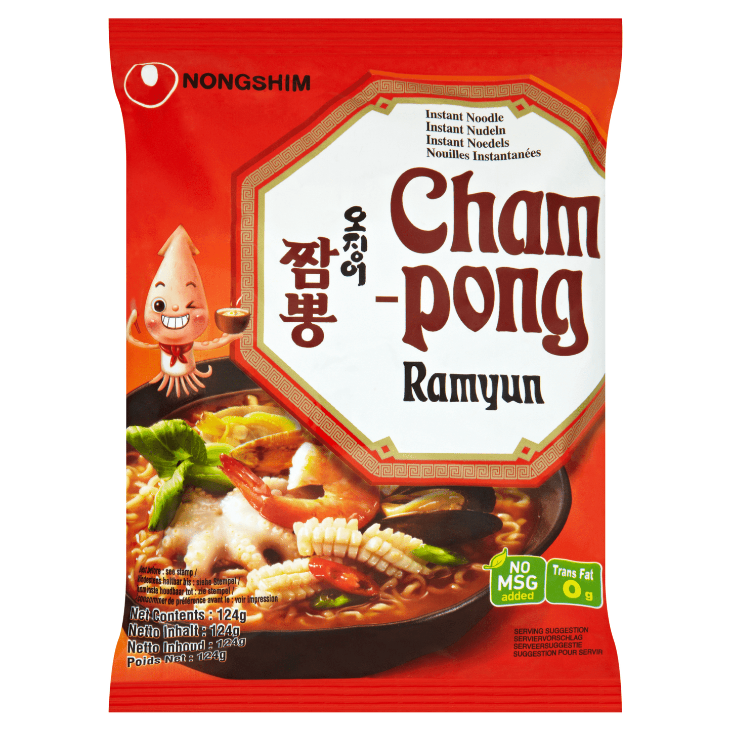Nongshim Instant Noodle Cham - Pong Ramyun 124g - UK Food & Drink - 8801043157759