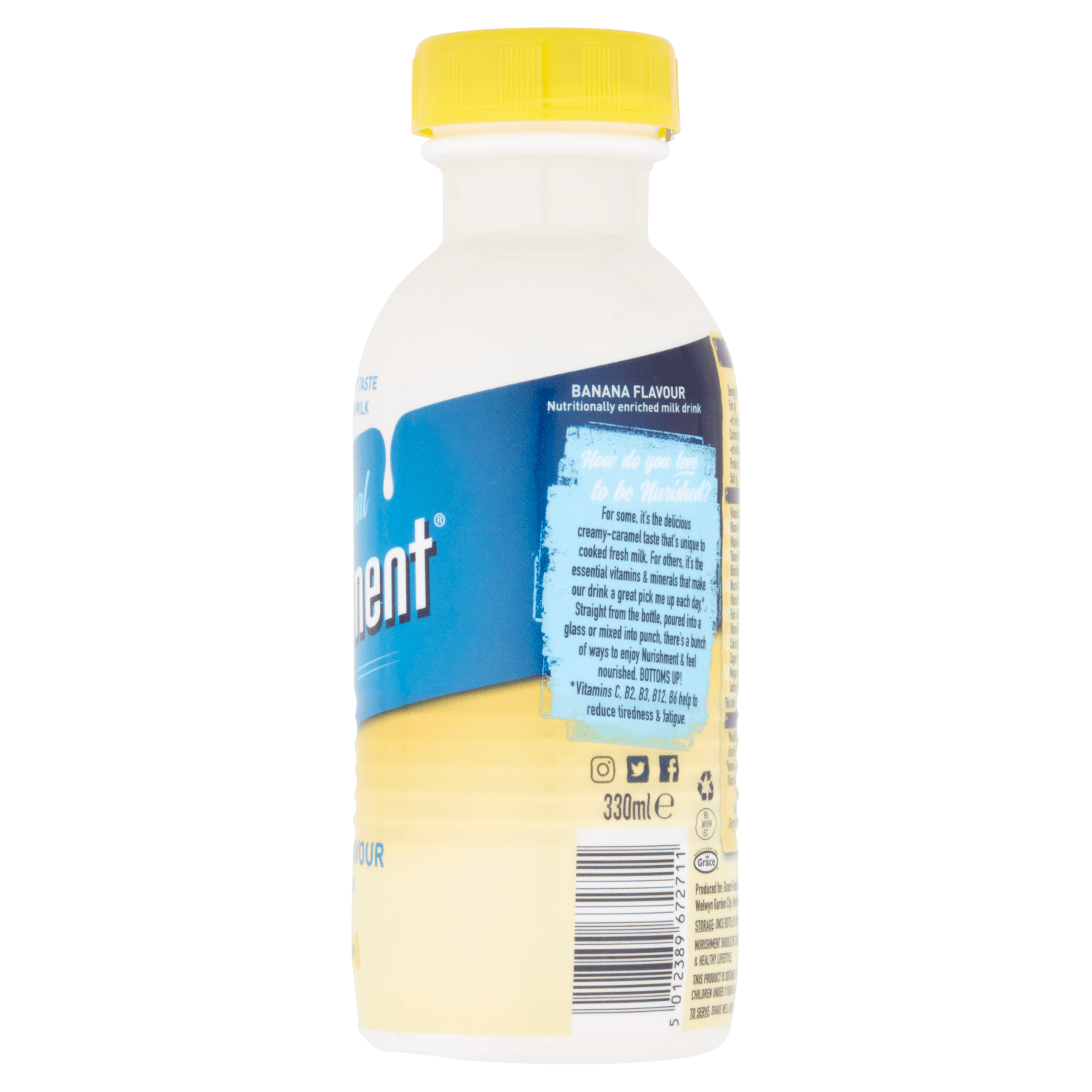 Nurishment Original Banana Flavour Milk Drink 330ml - UK Food & Drink - 5012389672711