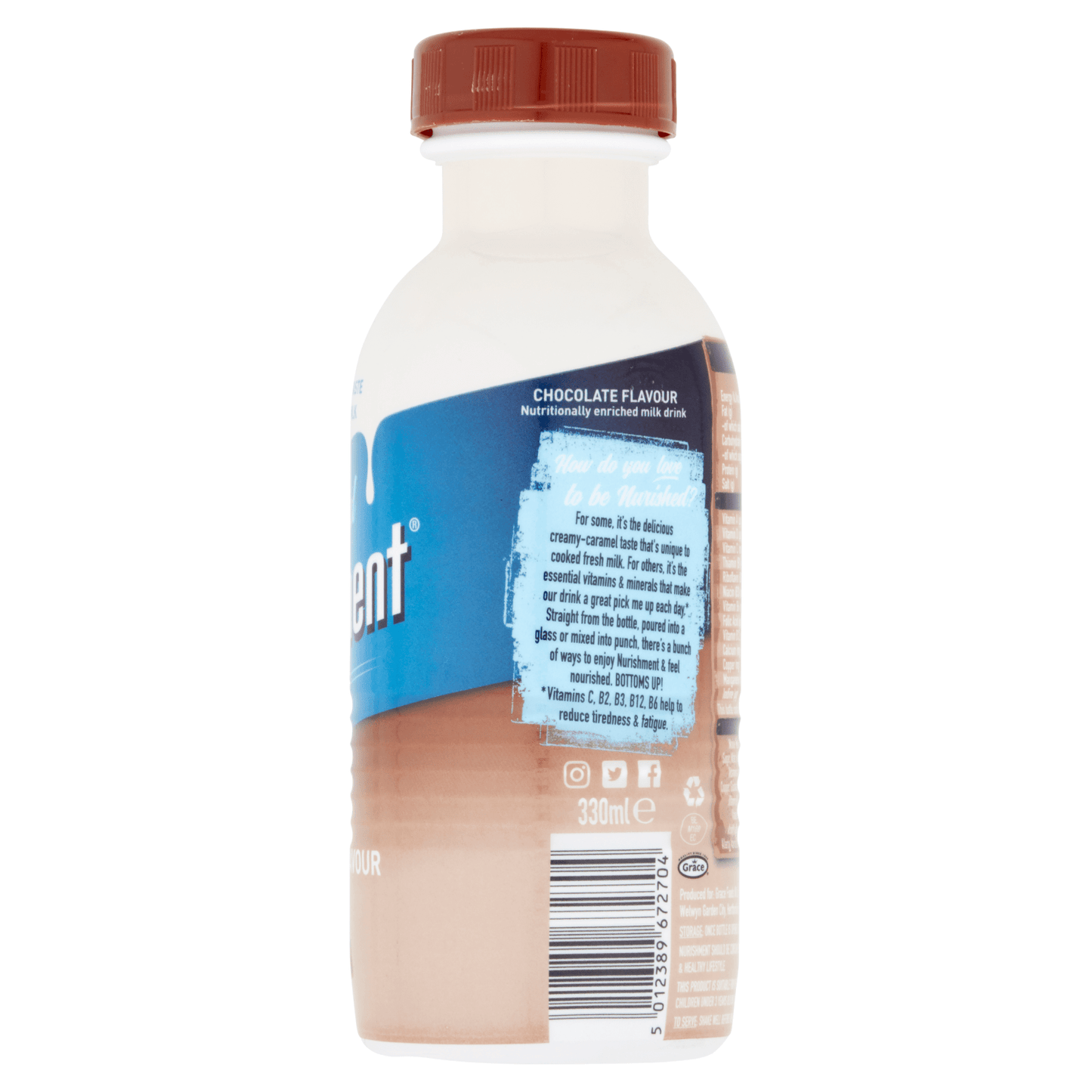 Nurishment Original Chocolate Flavour Milk Drink 330ml - UK Food & Drink - 5012389672704