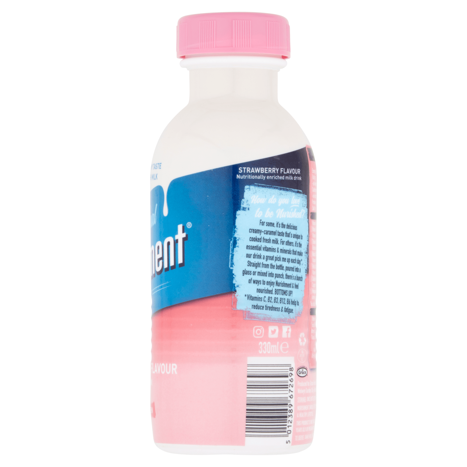 Nurishment Original Strawberry Flavour Milk Drink 330ml - UK Food & Drink - 5012389672698