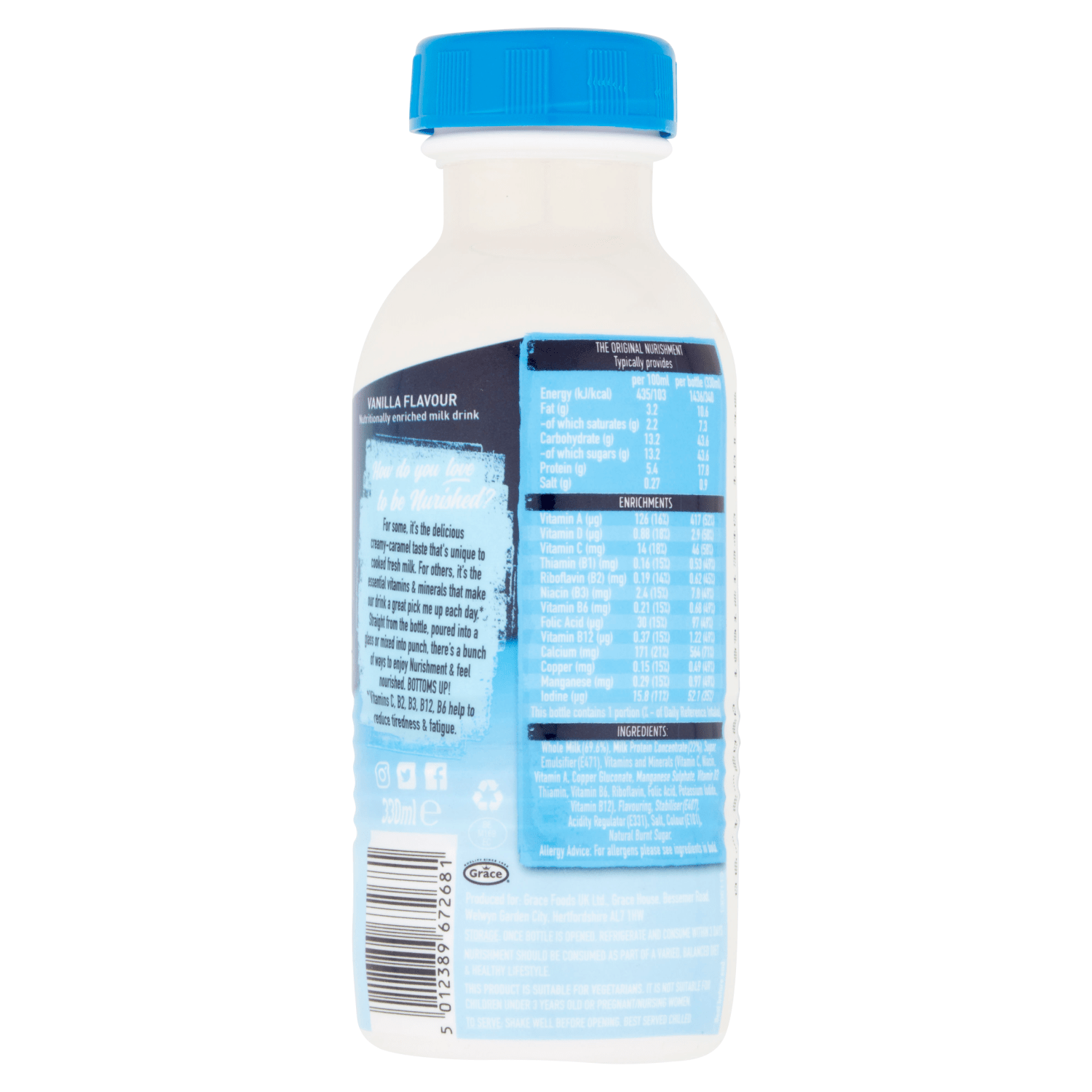 Nurishment Original Vanilla Flavour Milk Drink 330ml - UK Food & Drink - 5012389672681