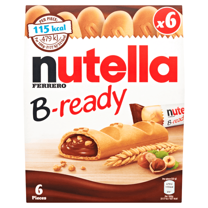 NUTELLA® B - ready 132g - 6 Bars x 22g - UK Food & Drink - 8000500227848
