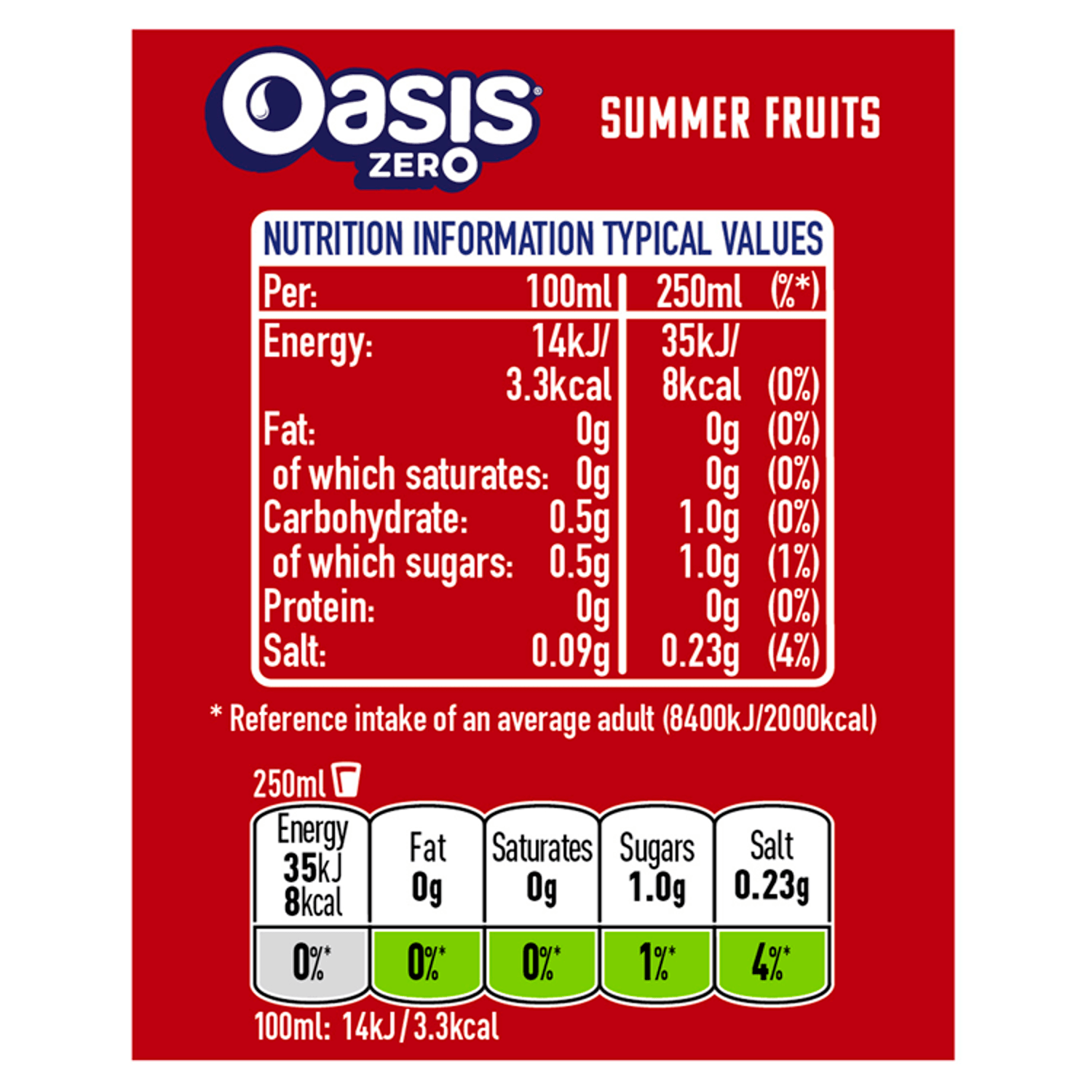 Oasis Summer Fruits Light 500ml - UK Food & Drink - 54493049