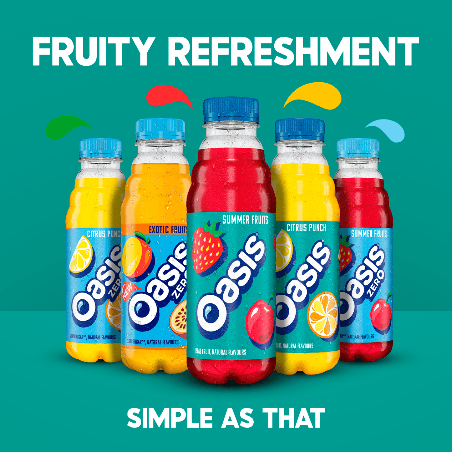 Oasis Zero Exotic Fruits 500ml - UK Food & Drink - 5449000035295