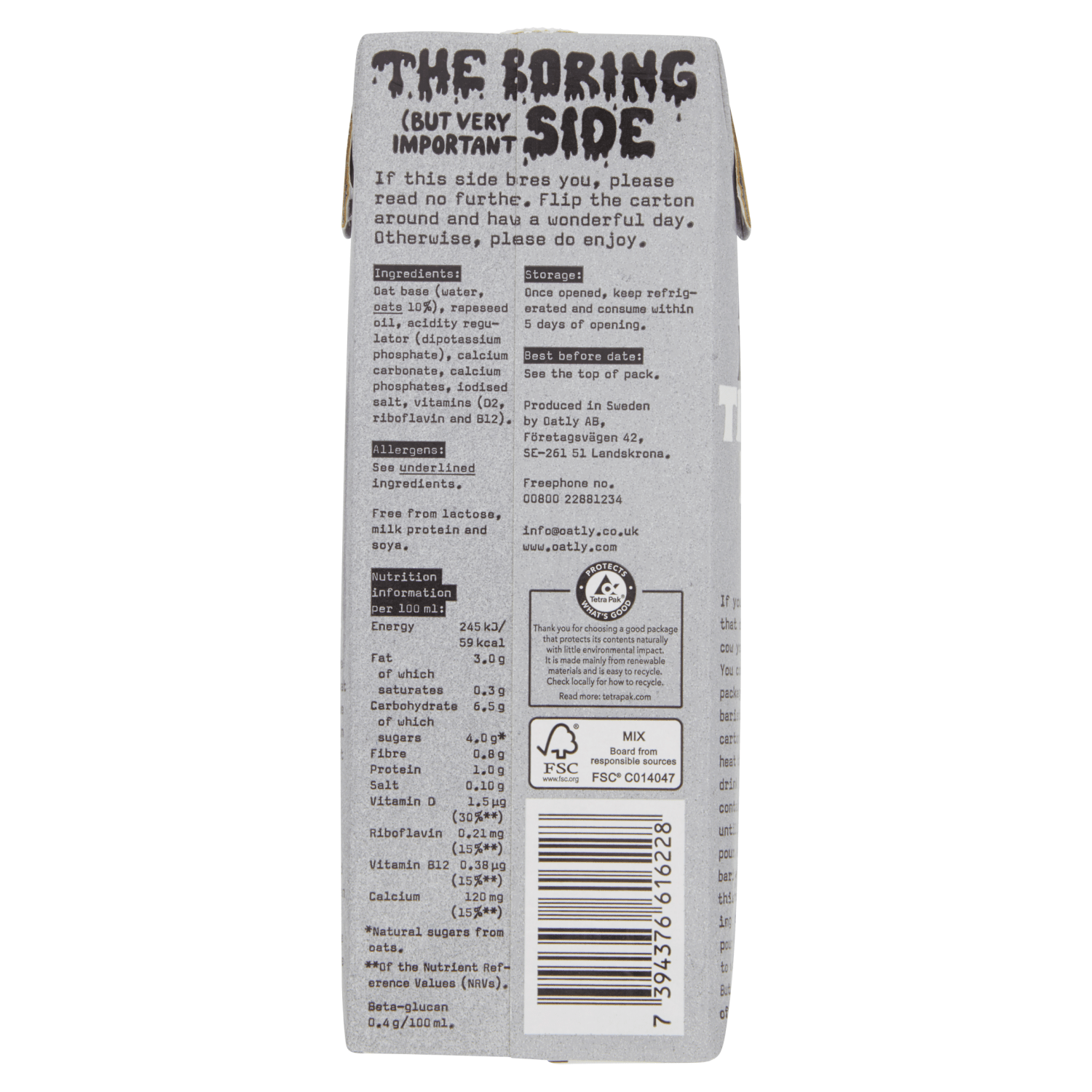 Oatly! Oat Drink Barista Edition 1L - UK Food & Drink - 7394376616228