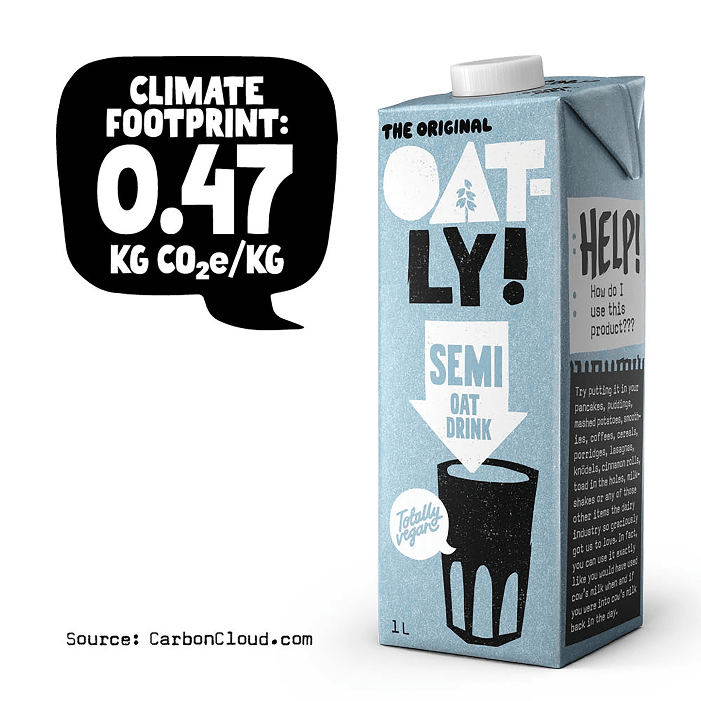 Oatly The Original Semi Oat Drink 1L - UK Food & Drink - 7394376620720