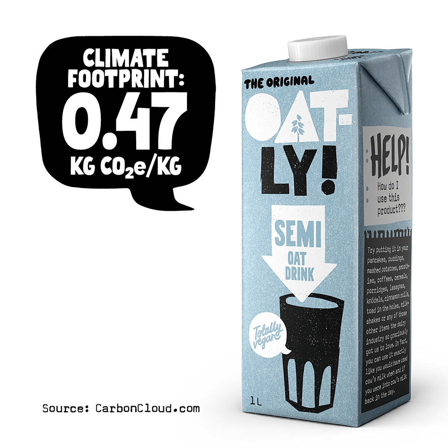 Oatly The Original Semi Oat Drink 1L - UK Food & Drink - 7394376620720