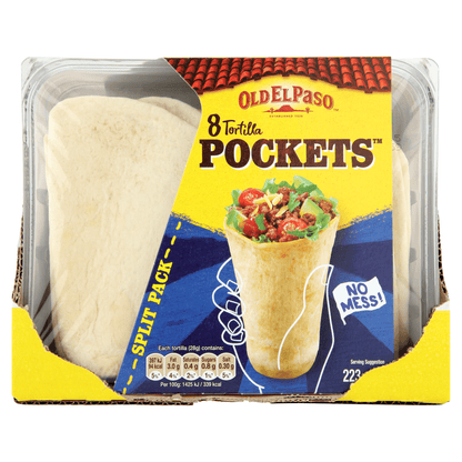 Old El Paso 8 Tortilla Pockets 223g - UK Food & Drink - 8410076474643