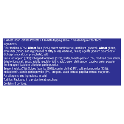 Old El Paso 8 Tortilla Pockets Kit Original 375g - UK Food & Drink - 8410076474704