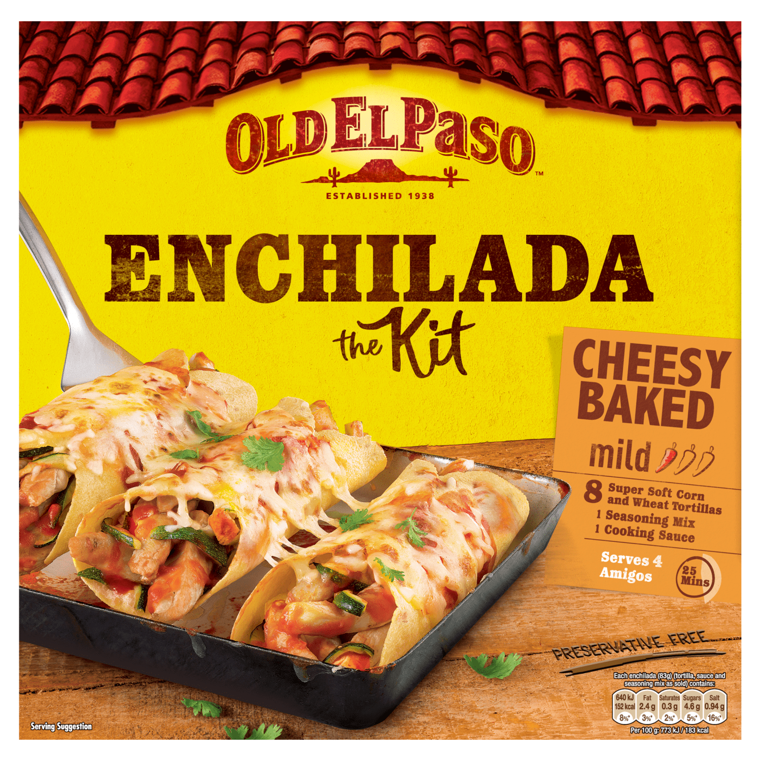 Old El Paso Cheesy Baked Enchilada Kit 663g - UK Food & Drink - 8410076471222