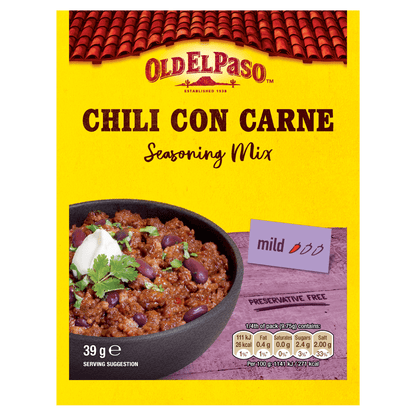 Old El Paso Chili Con Carne Seasoning Mix 39g - UK Food & Drink - 8410076491596