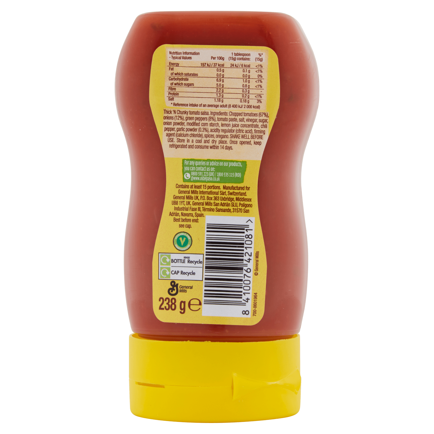 Old El Paso Chunky Salsa 238g - UK Food & Drink - 8410076421081