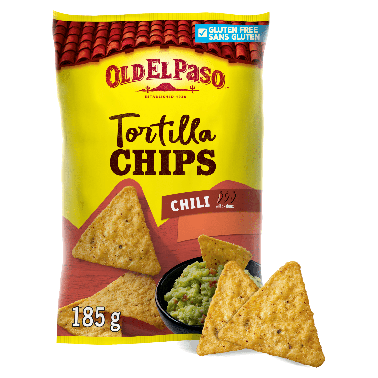 Old El Paso Crunchy Chilli Tortilla Chips 185g - UK Food & Drink - 8410076481764
