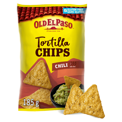 Old El Paso Crunchy Chilli Tortilla Chips 185g - UK Food & Drink - 8410076481764
