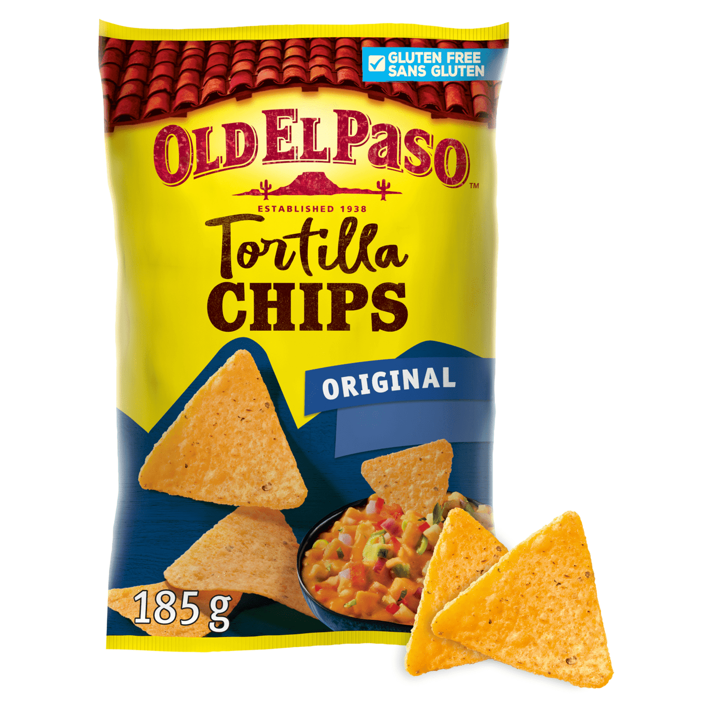 Old El Paso Crunchy Salted Tortilla Chips 185g - UK Food & Drink - 8410076481740
