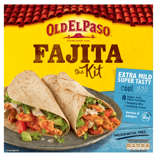 Old El Paso Extra Mild Fajita Kit 476g - UK Food & Drink - 8410076471475