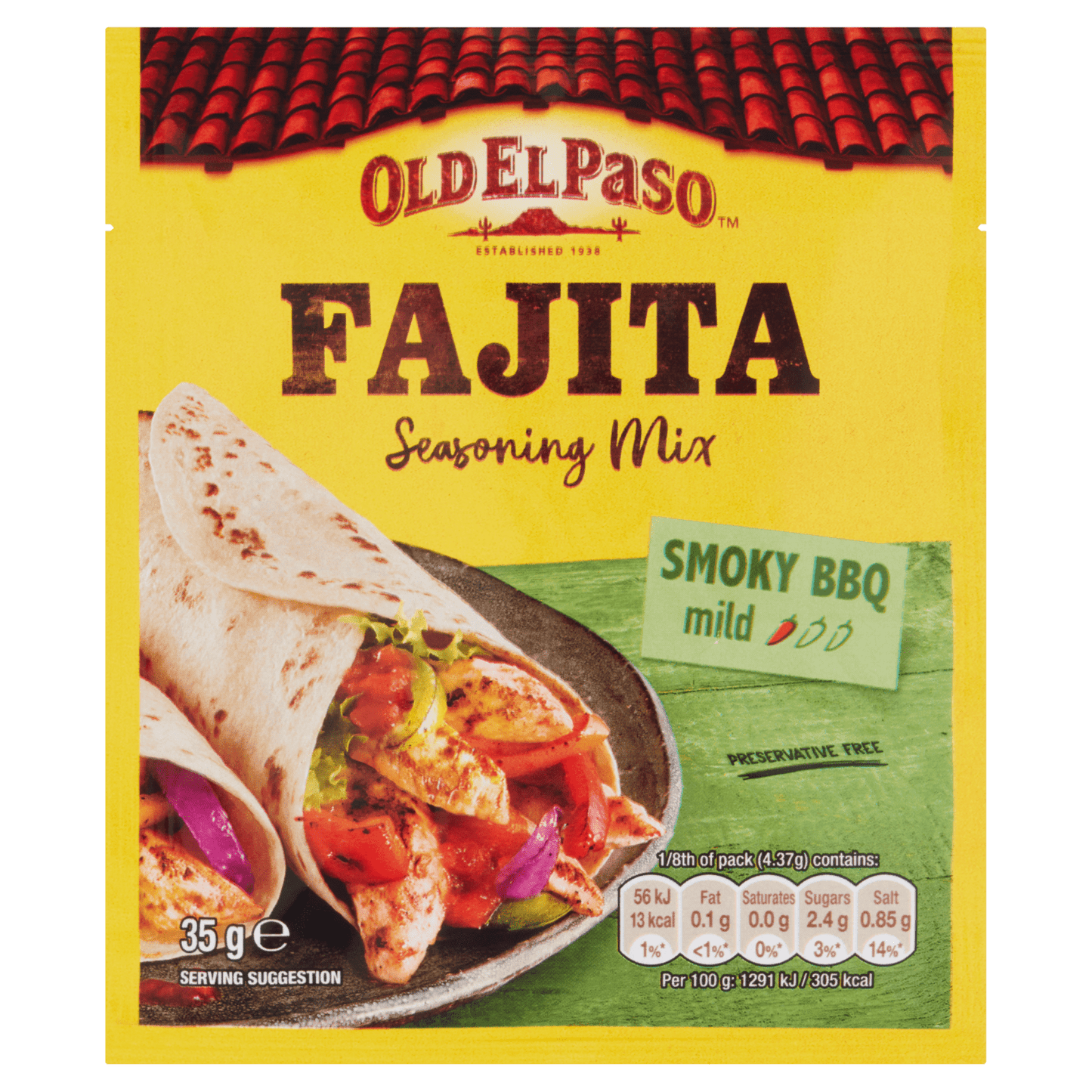 Old El Paso Fajita Seasoning Mix Smoky BBQ 35g - UK Food & Drink - 8410076491602