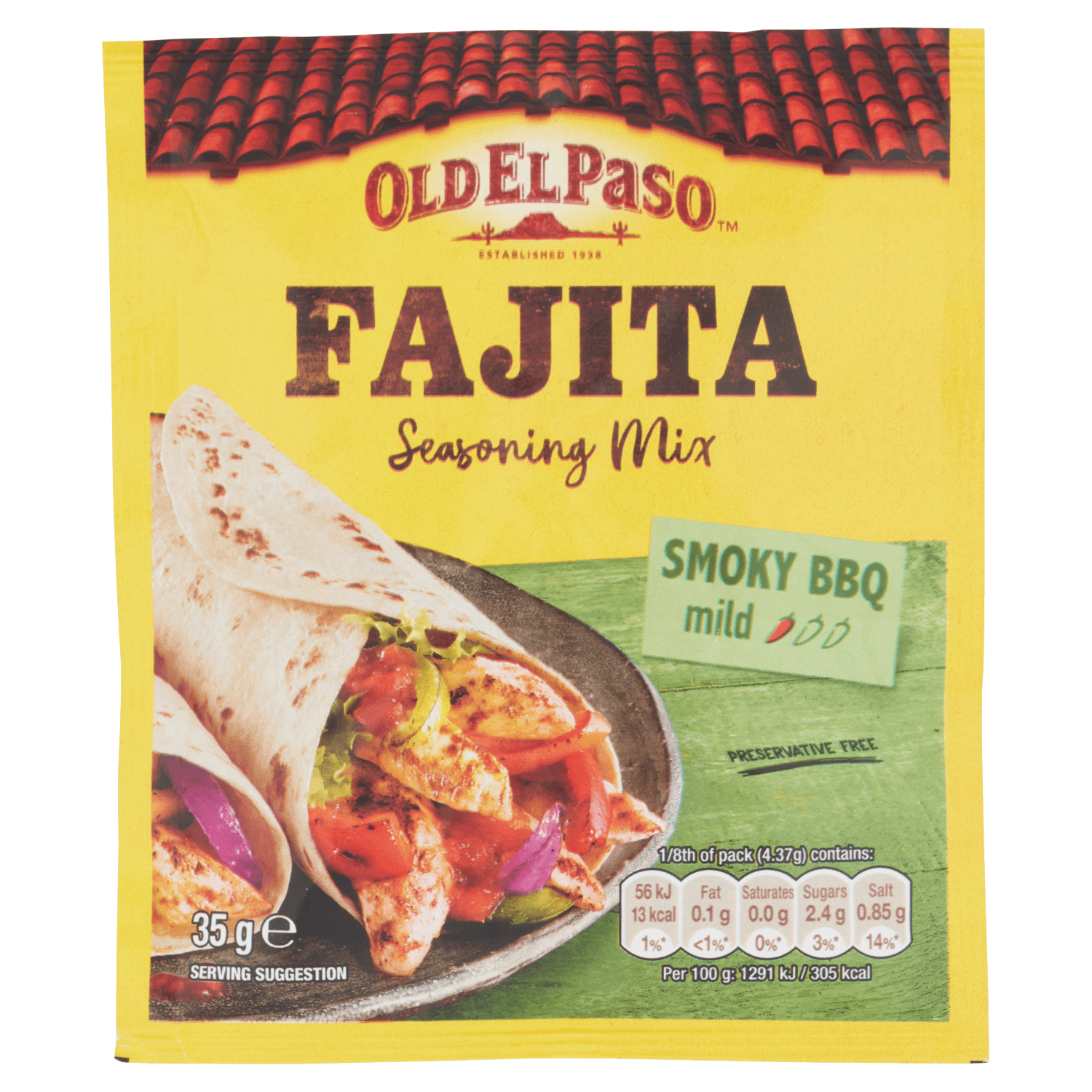 Old El Paso Fajita Seasoning Mix Smoky BBQ 35g - UK Food & Drink - 8410076491602