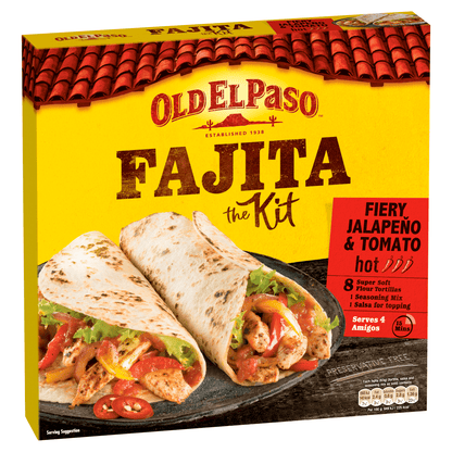 Old El Paso Fiery Jalapeño and Tomato Fajita Kit 500g - UK Food & Drink - 8410076472359