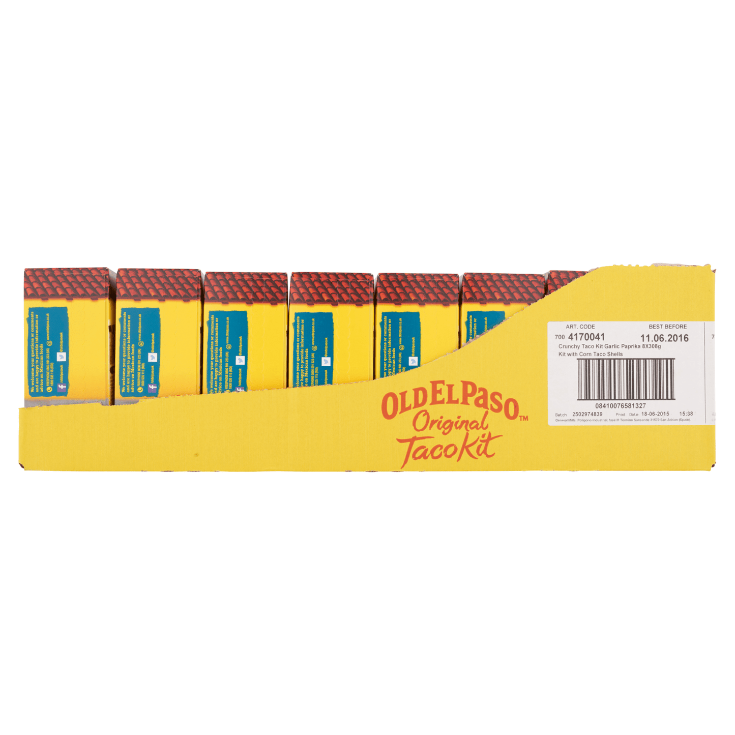 Old El Paso Garlic & Paprika Crunchy Taco Kit 308g - UK Food & Drink - 8410076481320