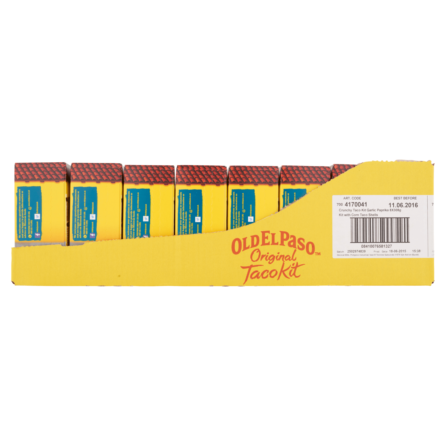 Old El Paso Garlic & Paprika Crunchy Taco Kit 308g - UK Food & Drink - 8410076481320