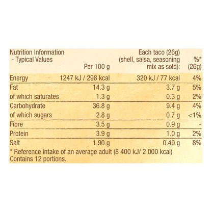 Old El Paso Garlic & Paprika Crunchy Taco Kit 308g - UK Food & Drink - 8410076481320