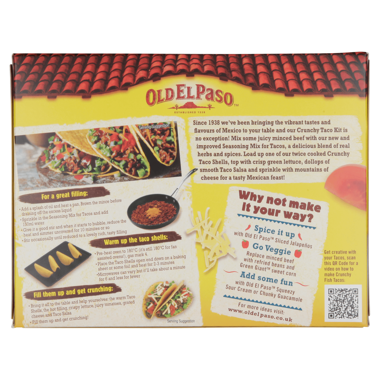 Old El Paso Garlic & Paprika Crunchy Taco Kit 308g - UK Food & Drink - 8410076481320