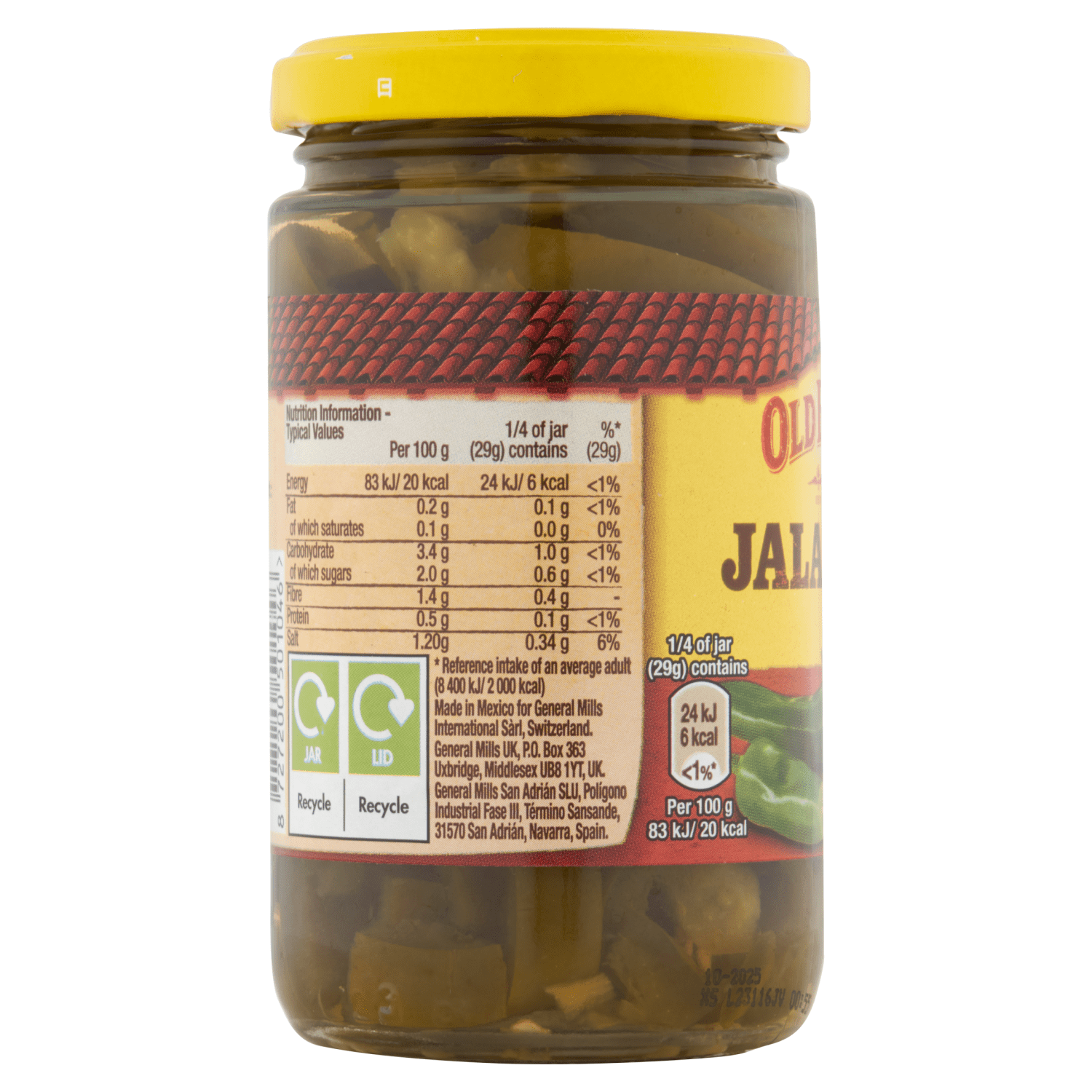 Old El Paso Jalape√±os 215g - UK Food & Drink - 8727200501046