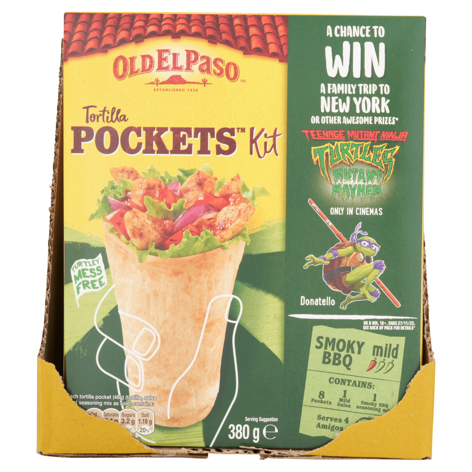 Old El Paso Mild Smoky BBQ Tortilla Pockets Fajita Kit 380g - UK Food & Drink - 8410076474872