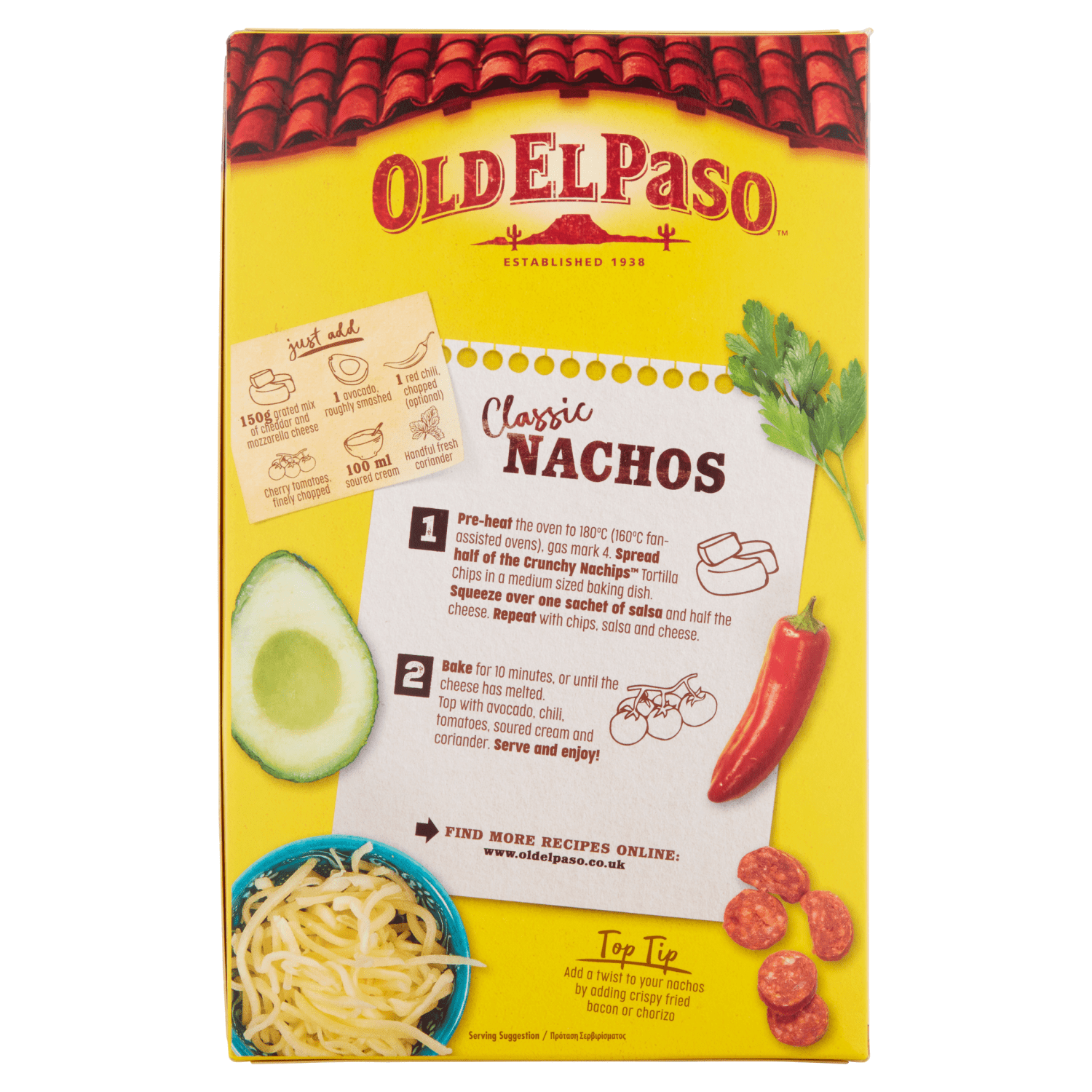 Old El Paso Original Cheesy Baked Nacho Kit 505g - UK Food & Drink - 8410076482785
