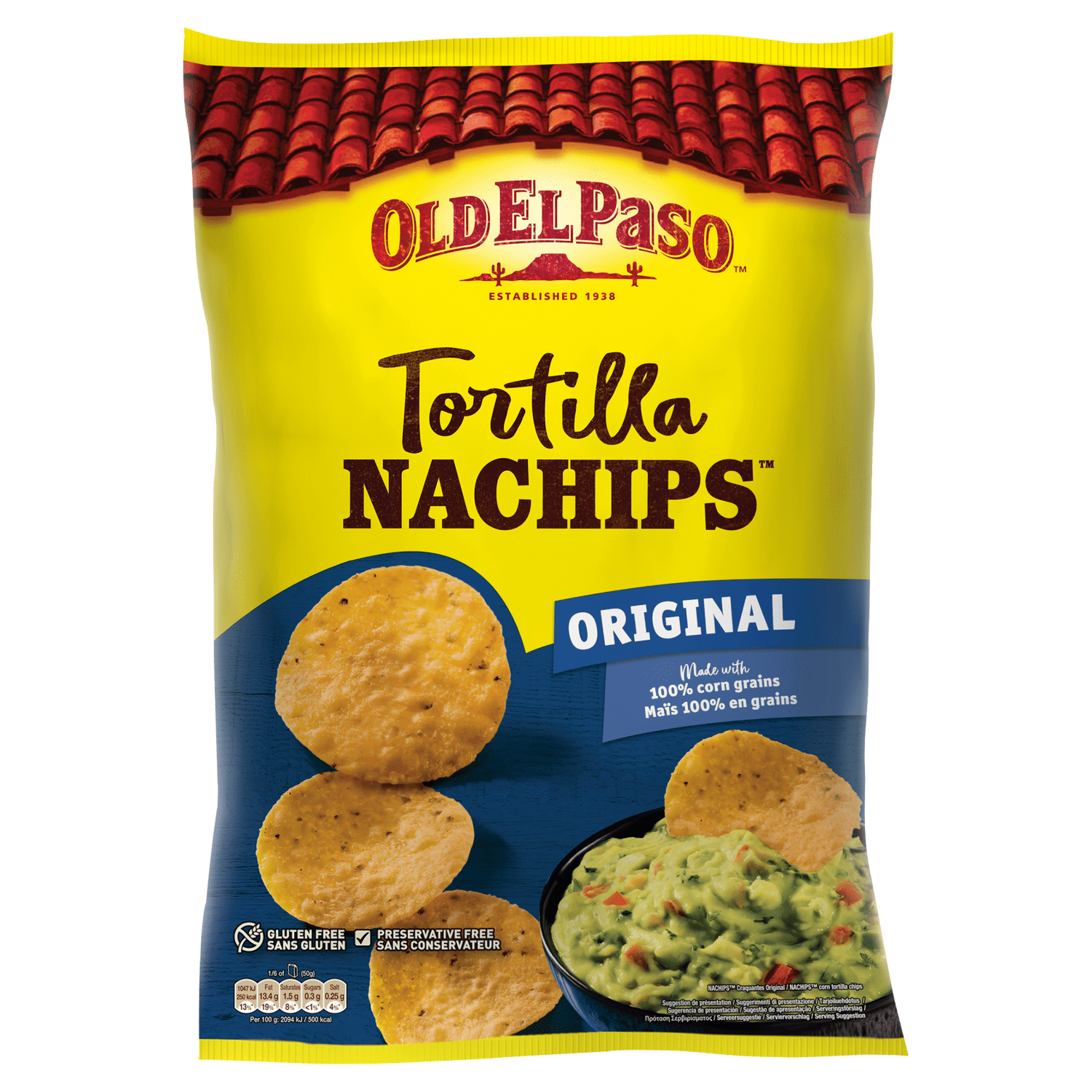 Old El Paso Original Tortilla Nachips 185g - UK Food & Drink - 8410076481597