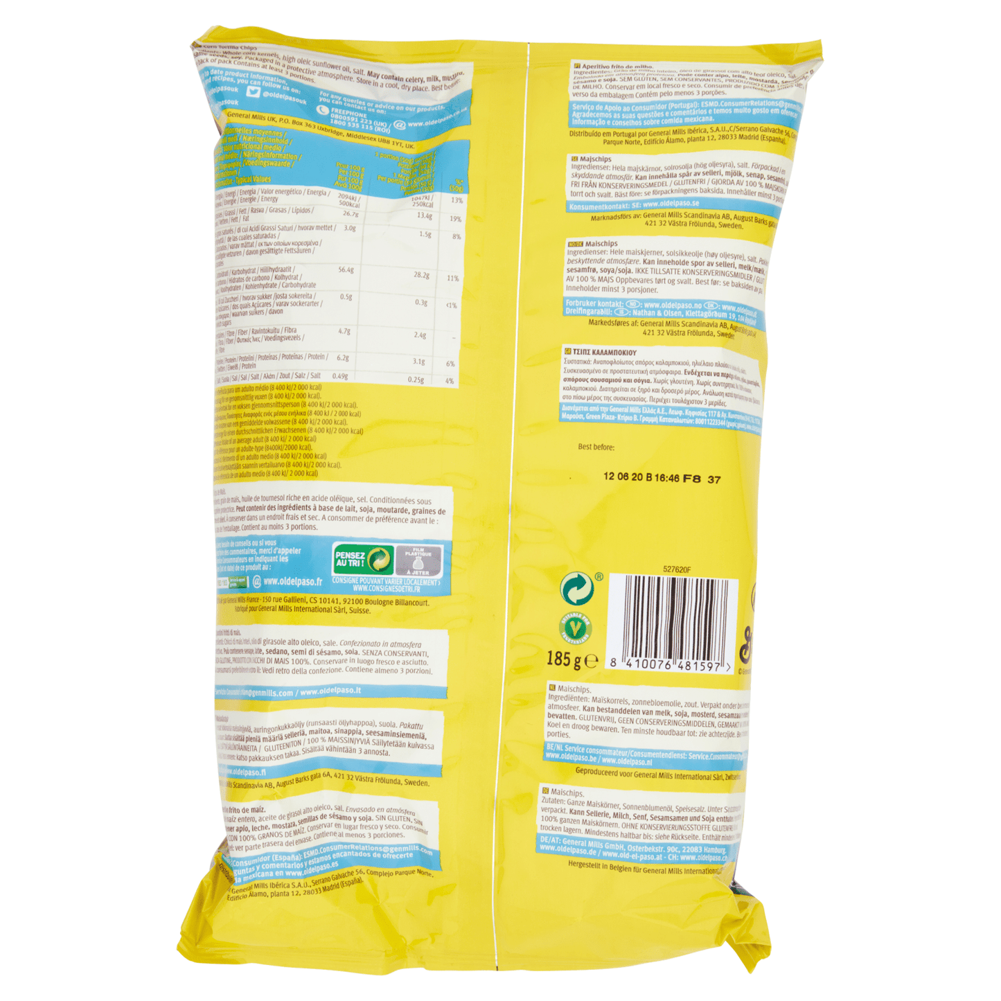 Old El Paso Original Tortilla Nachips 185g - UK Food & Drink - 8410076481597