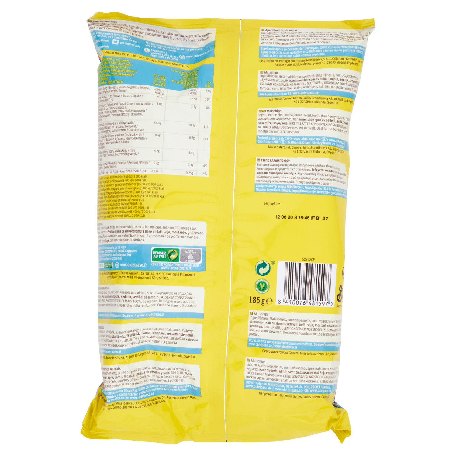 Old El Paso Original Tortilla Nachips 185g - UK Food & Drink - 8410076481597