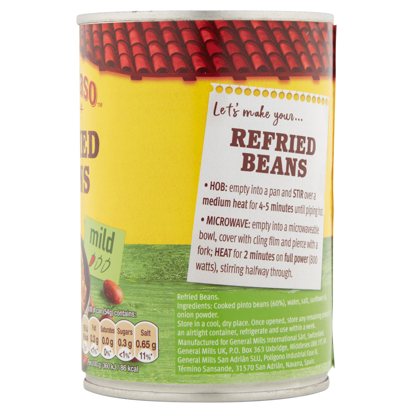 Old El Paso Refried Beans 435g - UK Food & Drink - 8727200500209