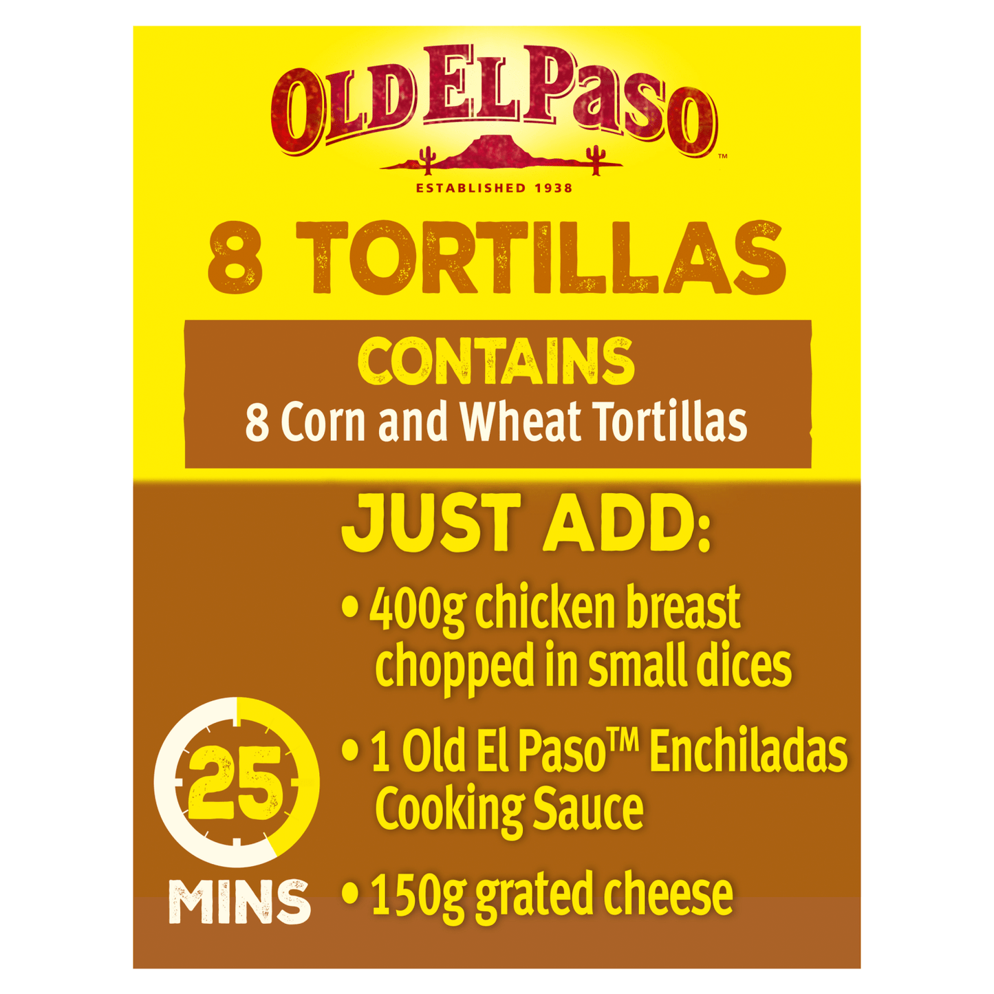 Old El Paso Regular Super Soft Corn & Wheat Tortillas x8 335g - UK Food & Drink - 8410076471239