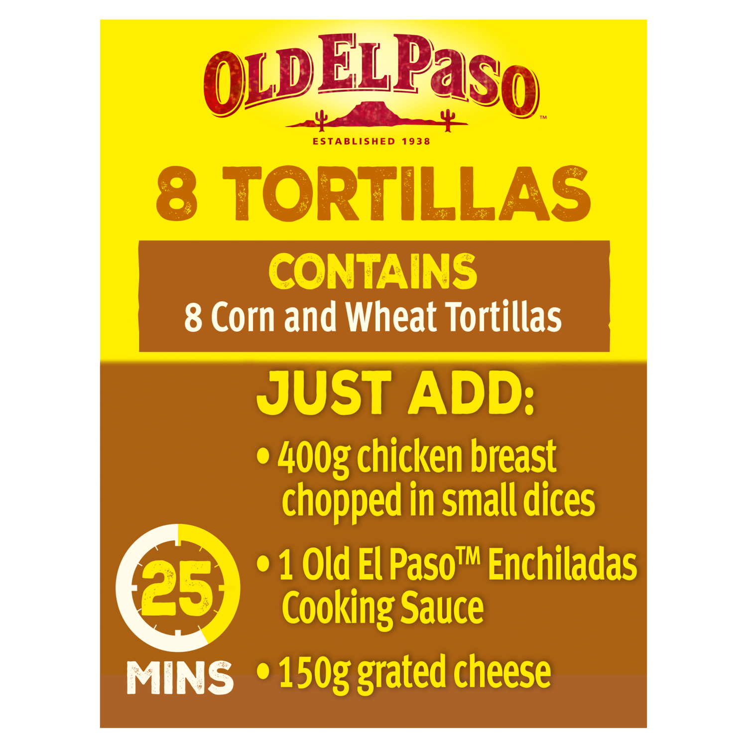 Old El Paso Regular Super Soft Corn & Wheat Tortillas x8 335g - UK Food & Drink - 8410076471239