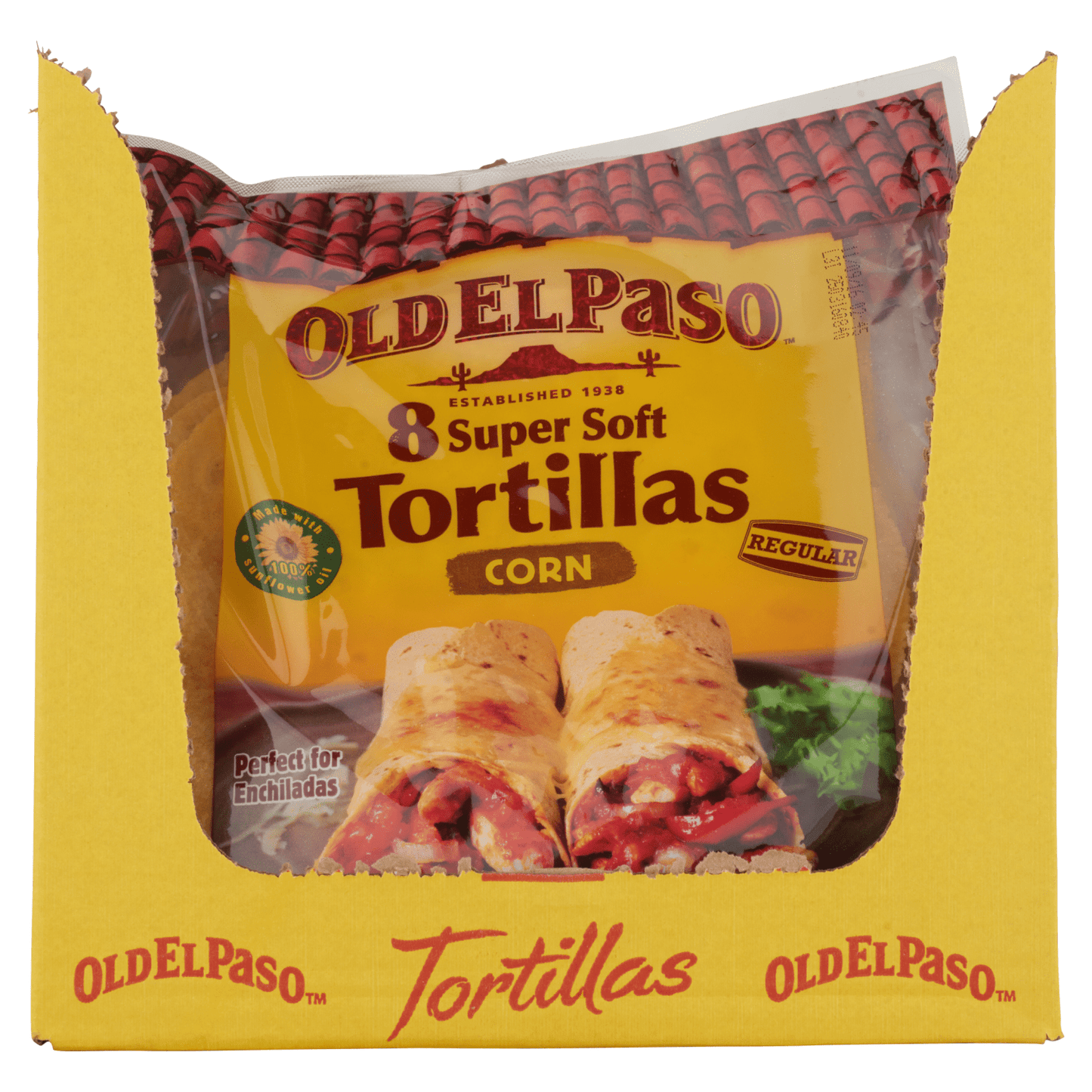 Old El Paso Regular Super Soft Corn & Wheat Tortillas x8 335g - UK Food & Drink - 8410076471239